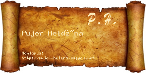 Pujer Heléna névjegykártya